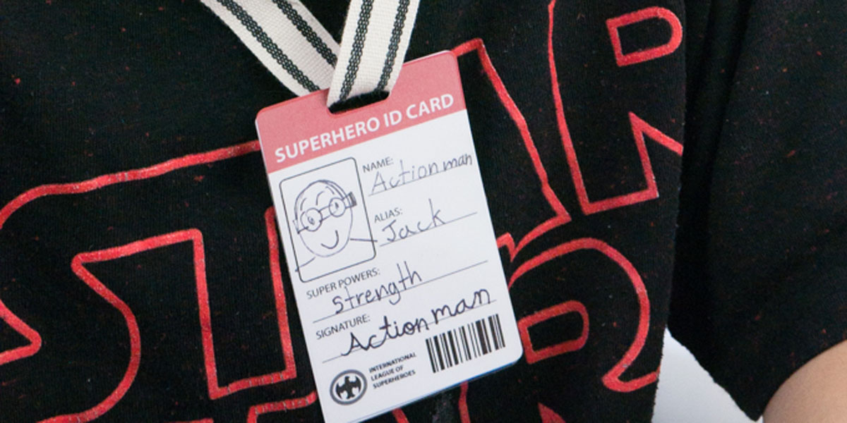 Superhero name tags