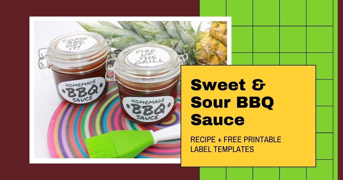 BBQ sauce recipe with free jar label templates