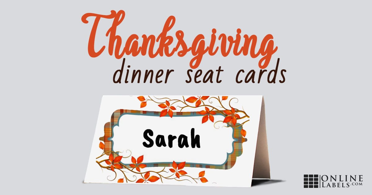 Thanksgiving decor and table setting idea: add everyone's assigned seat to these printable table tents