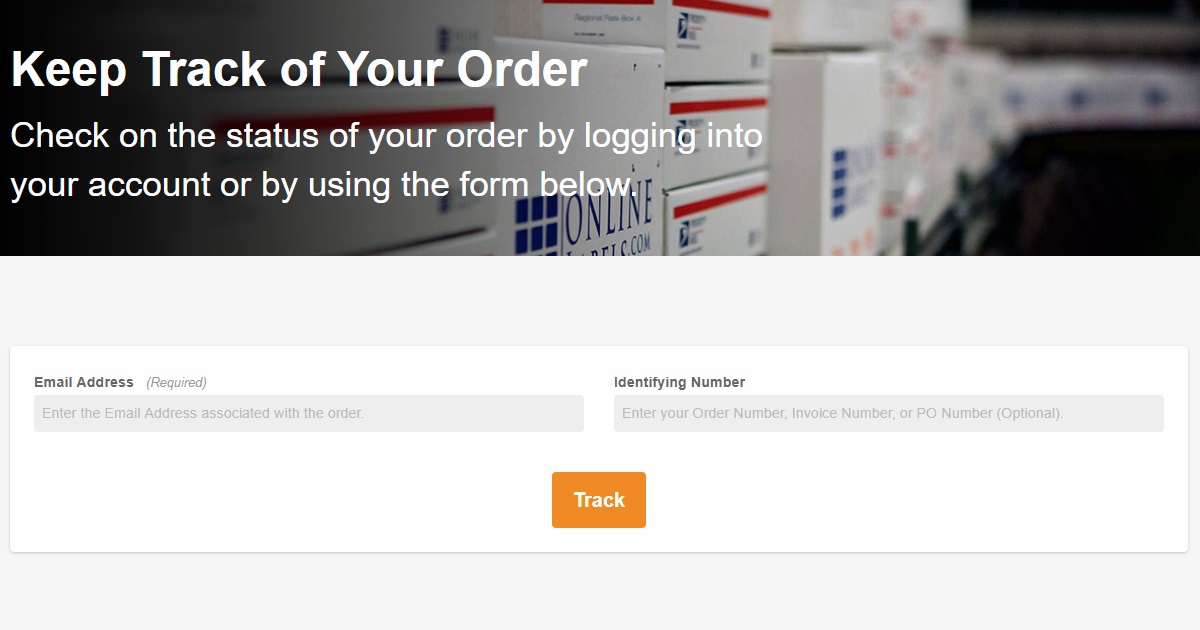 Order Tracking page