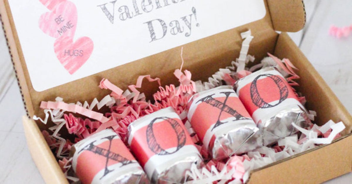 Finished Valentine's Day giftboxes for school