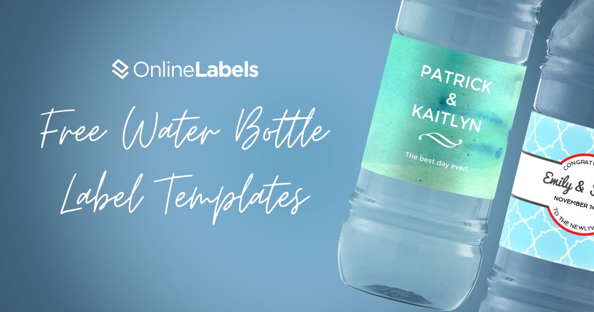 Free water bottle label templates for weddings, corporate events, birthdays, parties, and more