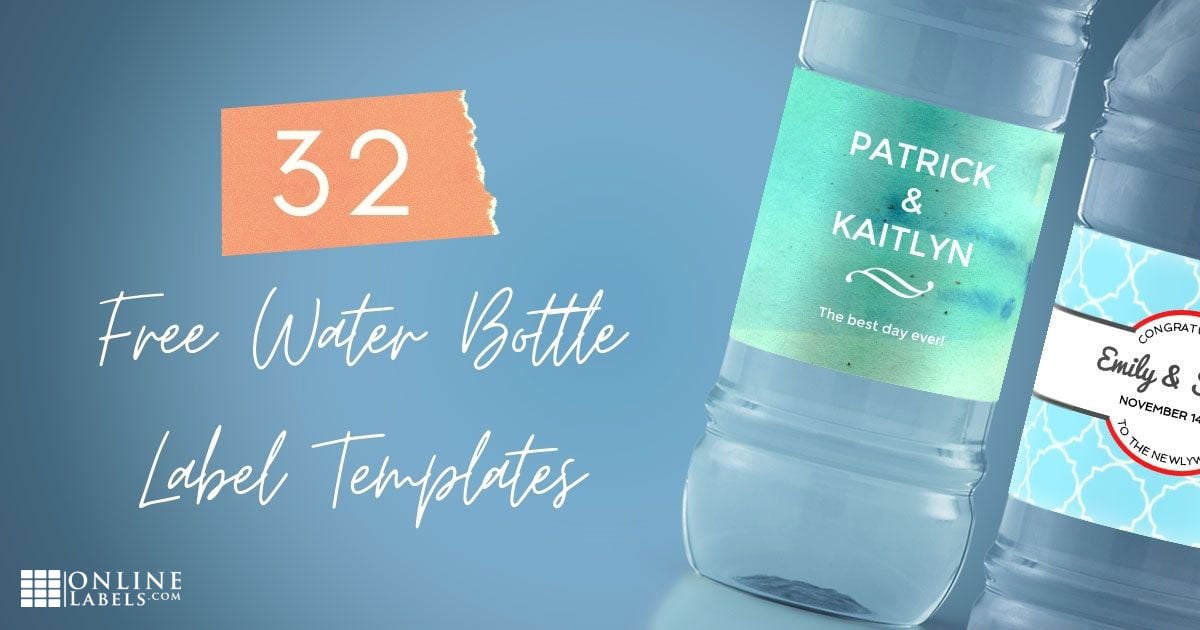 Free water bottle label templates for weddings, corporate events, birthdays, parties, and more