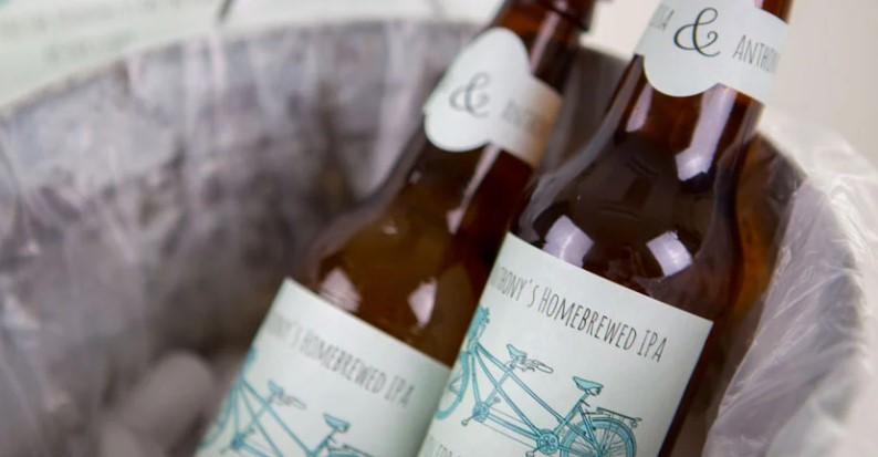 Elegant Wrap-Around Bottle Label