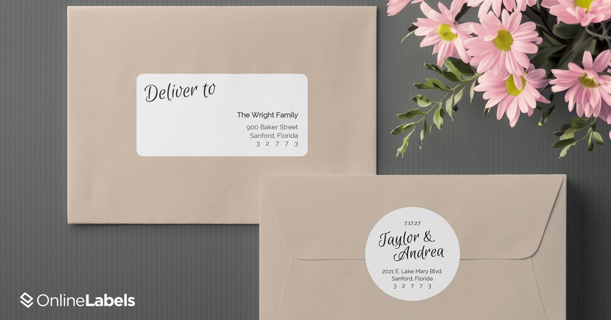 Wedding address label templates.