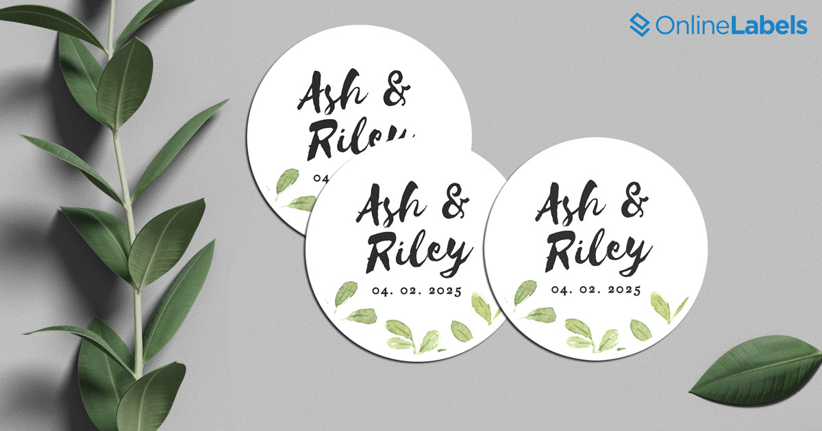 Wedding Stickers, Personalised Thank You Stickers, Wedding Stickers, Floral  Wedding Favour, Candle Favour Sticker, Floral Stickers, Labels 