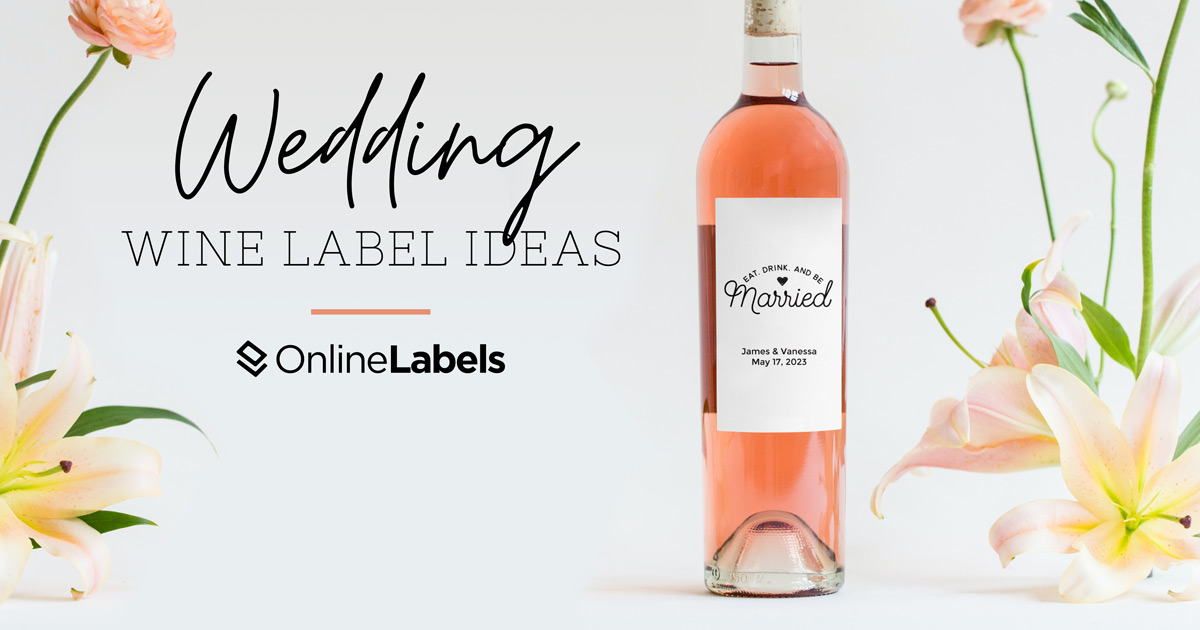 Personalised Wine Bottle Label – Custom Wedding Gift / Engagement Present – Vinyl