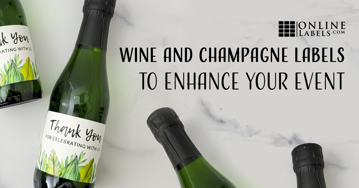 Wine and Mini Champagne Bottle Labels to Enhance Your Next Event