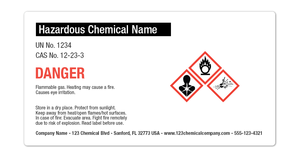 Chemical Label Template