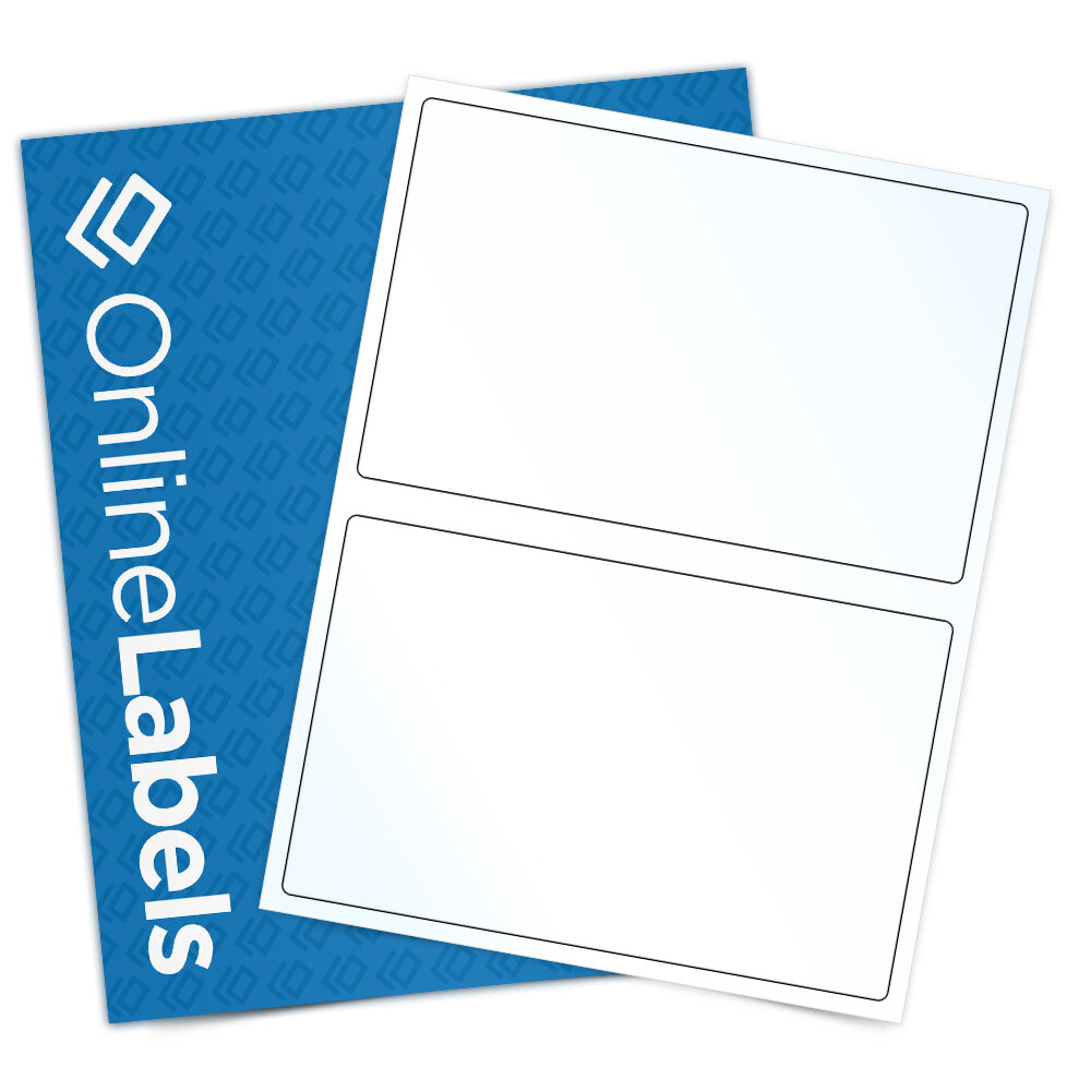 Sheet of 8" x 5" Clear Gloss Laser labels