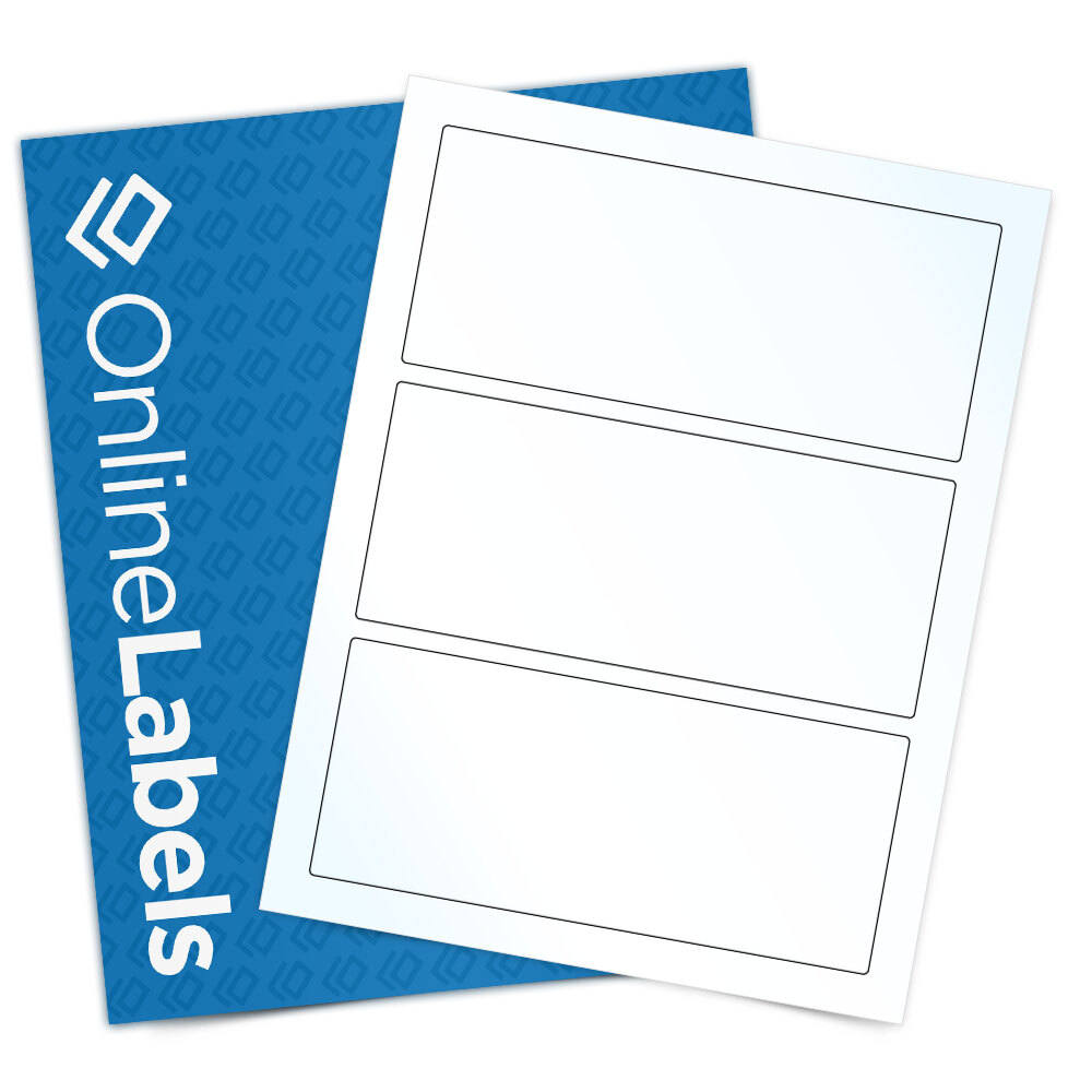 Sheet of 7.375" x 3.125" Clear Gloss Laser labels