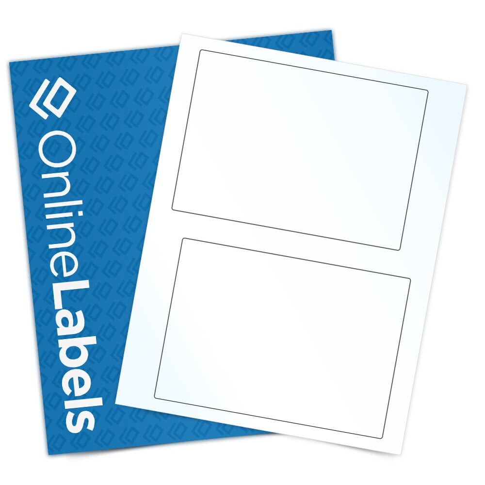 Sheet of 6.78" x 4.75" Clear Gloss Laser labels