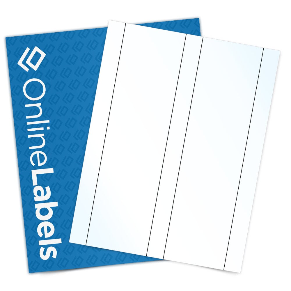 Sheet of 3" x 11" Clear Gloss Laser labels