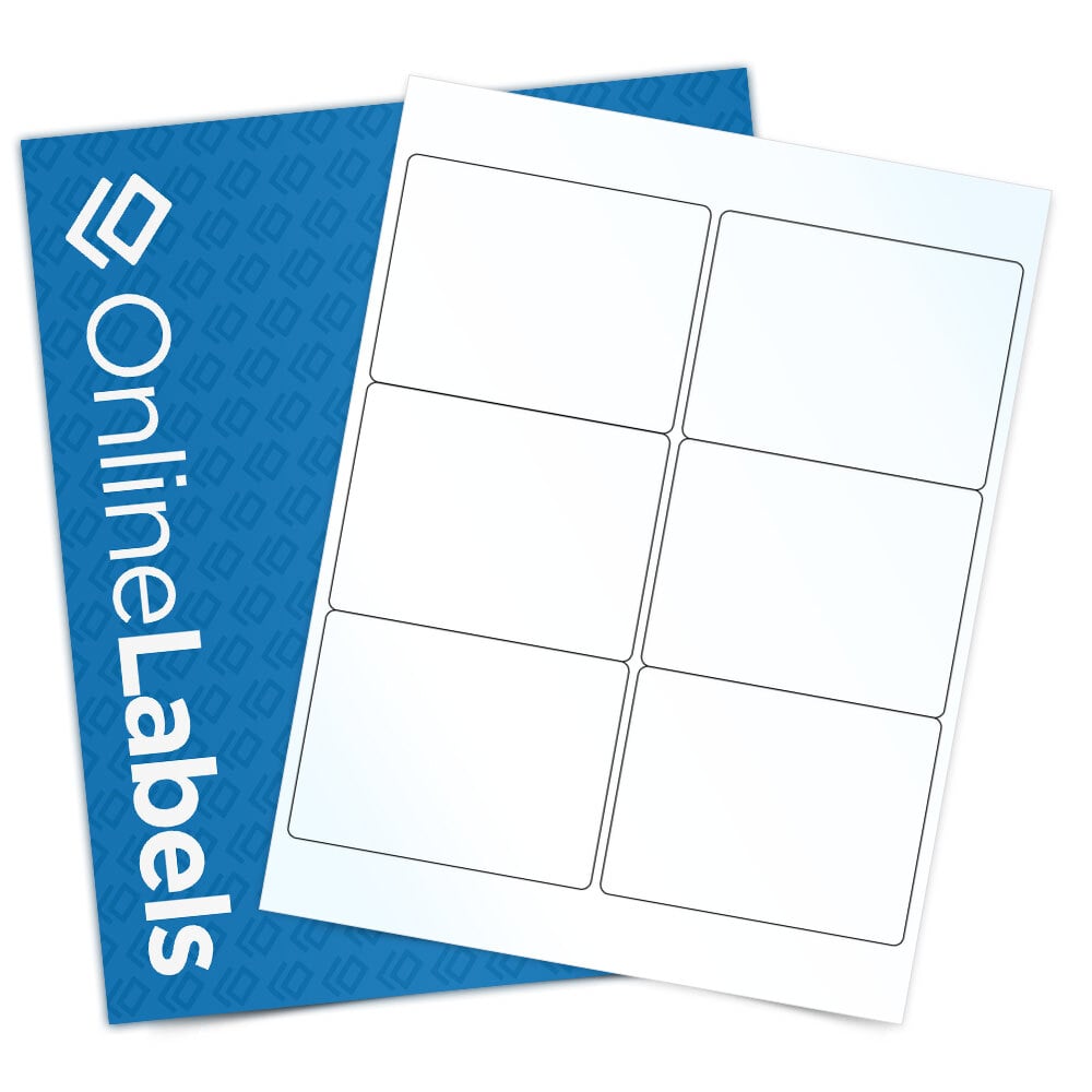 Sheet of 4" x 3" Clear Gloss Laser labels
