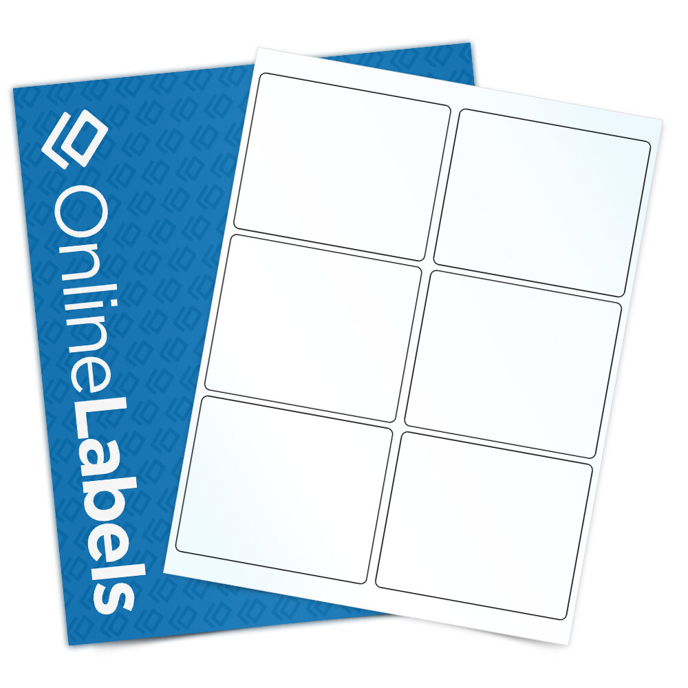 Sheet of 4" x 3.25" Clear Gloss Laser labels