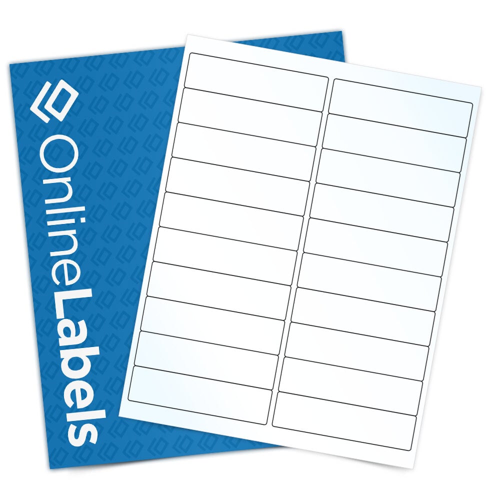 Sheet of 4" x 1" Clear Gloss Laser labels