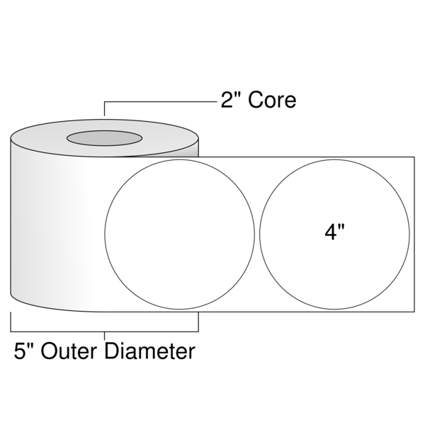 Roll of 4" Circle  Inkjet  labels