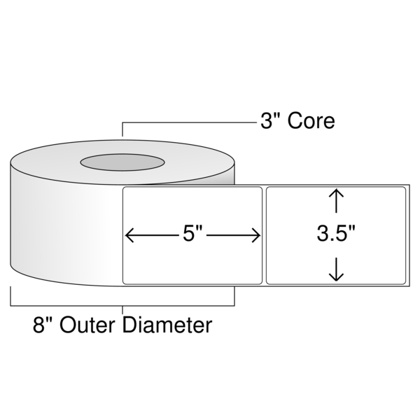 Roll of 3.5" x 5"  Thermal  labels