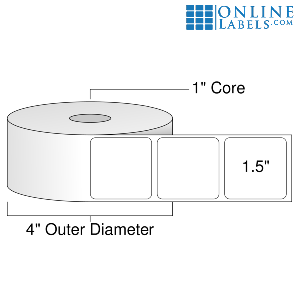 Roll of 1.5" x 1.5"  Thermal  labels