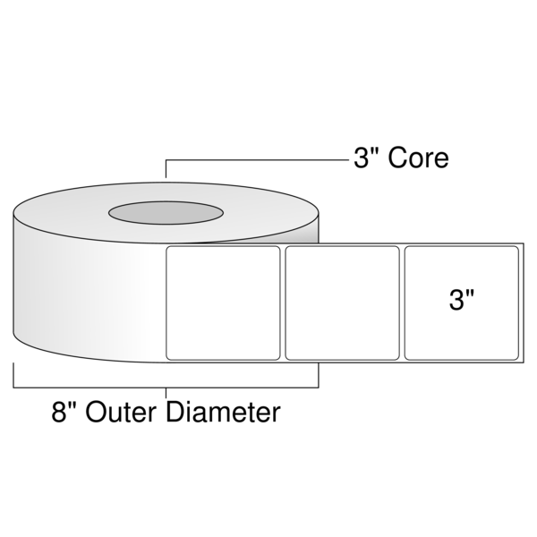 Roll of 3" x 3"  Thermal  labels