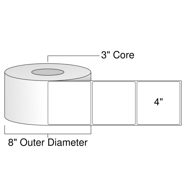 Roll of 4" x 4"  Thermal  labels