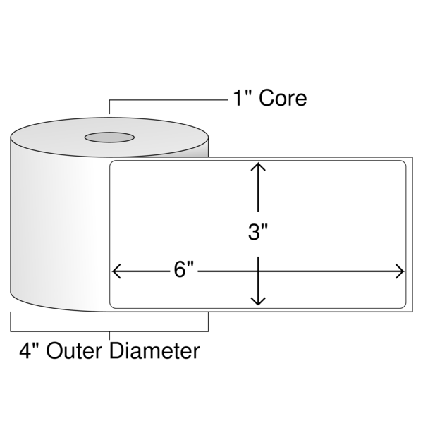 Roll of 3" x 6"  Thermal  labels