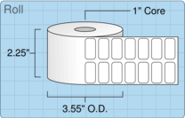 Roll of 1" x 0.5"  Thermal  labels