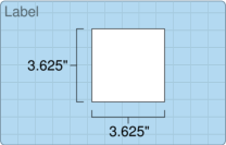 Roll of 3.625" x 3.625"  Inkjet  labels