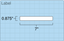 Roll of 0.875" x 7"  Inkjet  labels