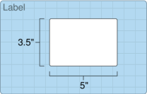 Roll of 3.5" x 5"  Thermal  labels