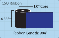Roll of 4.33" x 984' ribbon