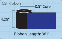 Roll of 4.25" x 361' ribbon