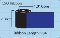 Roll of 2.36" x 984' ribbon