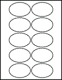 Blank oval labels with scalloped edges