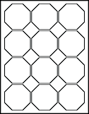 Blank printable octagon labels
