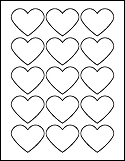 Blank heart sticker sheet