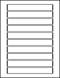 Blank rectangular labels for product packaging/bag closures