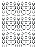 Blank printable star-shaped labels