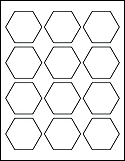 Blank 2.5" x 2.1651" Medium Hexagon Label