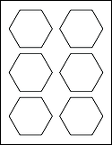 Blank 1.67" x 1.4463" Large Hexagon Label