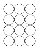 Blank label template, 2.25" circle